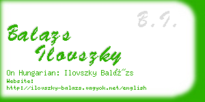 balazs ilovszky business card